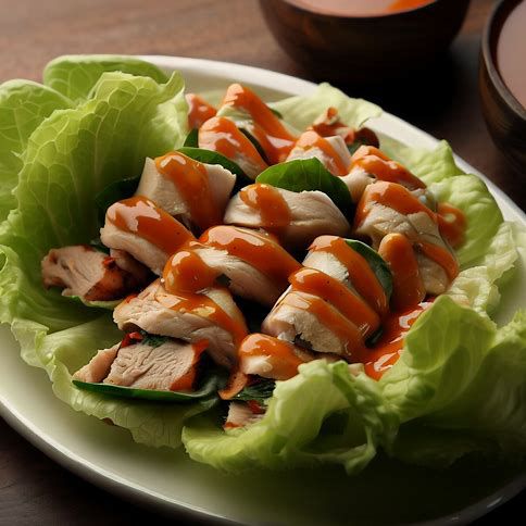 🌮🌶 Chicken Lettuce Wraps - A Low-Carb Sensation 🍗🥬
