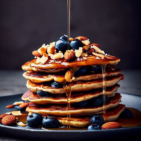 🥞💙 Blueberry Almond Pancakes - A Fluffy Morning Delight 🌟🍴