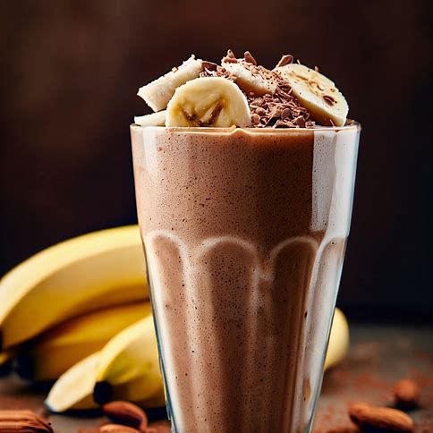 🍫🍌 Chocolate Banana Almond Smoothie: A Nutritious Indulgence 🥤