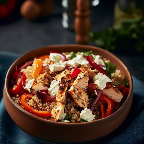 🥗 Greek Chicken Quinoa Salad: A Flavorful and Nutritious Meal 🇬🇷
