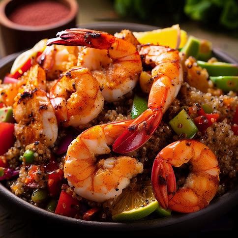 🌶️🦐 Cajun Shrimp and Quinoa Bowl: A Flavorful & Nutritious Meal 🍲