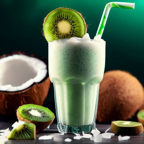 🥝🥥 Kiwi Coconut Smoothie: A Tropical Treat to Brighten Your Morning! 🌞
