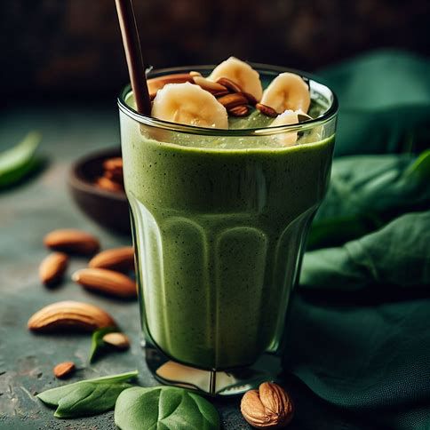 Spinach, Banana, and Almond Butter Smoothie