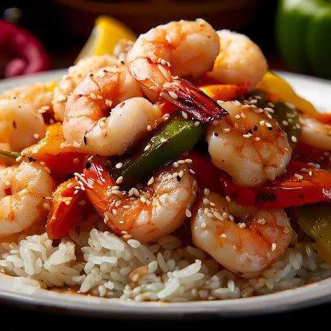 🍤🥦 Asian Flavors: "Sesame Shrimp Stir-Fry" 🥢