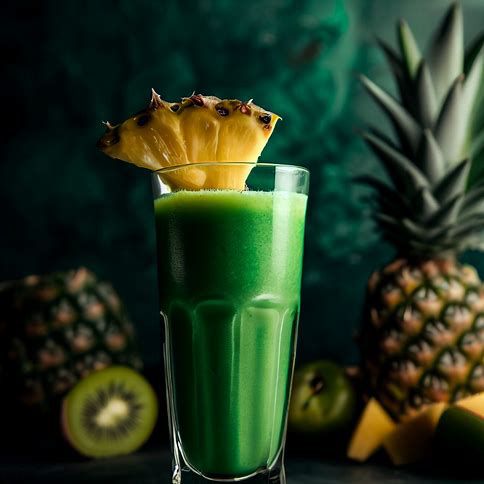 🍍🥤 Energize Your Day: "Tropical Green Smoothie" 🌴🌞