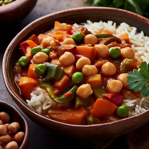 🍛🌿 Chickpea and Vegetable Curry: Aromatic and Comforting 🌿🍛