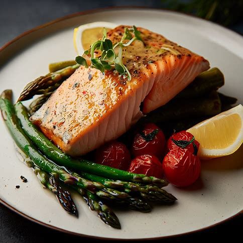 🍋🌿Lemon Herb Salmon: A Flavorful and Healthy Delight🐟🥗