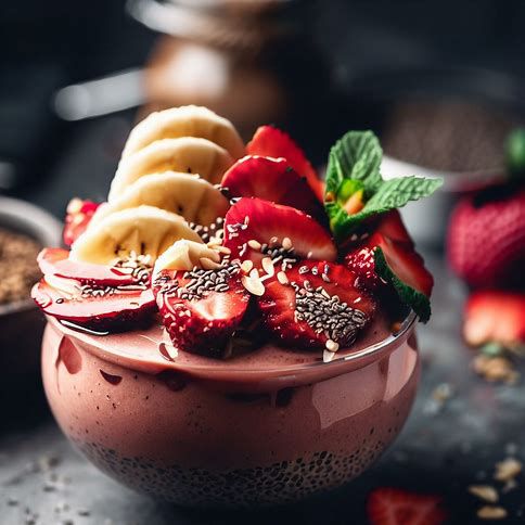 🍓🍌 Strawberry Banana Smoothie Bowl: A Berrylicious Breakfast 🌞🥣