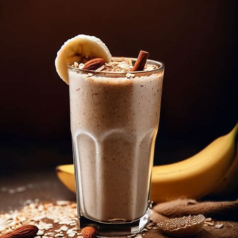 Banana Almond Butter Oat Smoothie