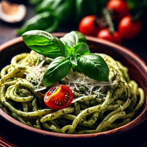 🌿🍝 Basil Pesto Pasta: A Flavorful Italian Classic 🇮🇹🍴