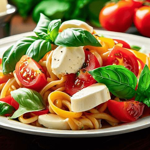 🇮🇹 Classic Caprese Pasta Salad: A Taste of Italy 🍅🌿