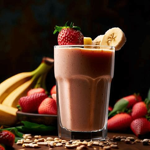 🍓🍌 Strawberry Banana Protein Power Smoothie: Boost Your Mornings 💪