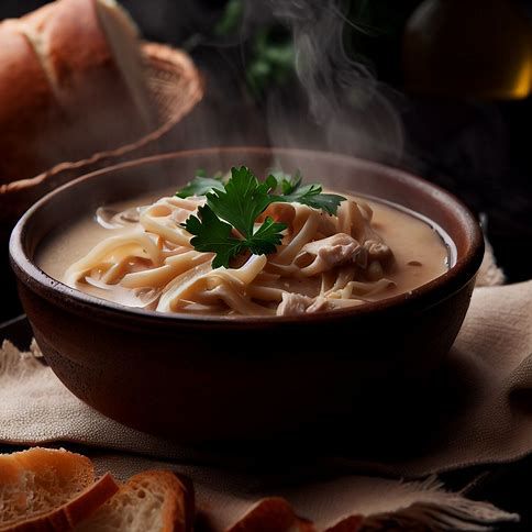 🥣🍗 Creamy Chicken Noodle Soup: Comfort in a Bowl 🍗🥣